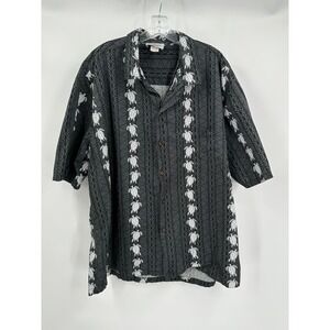 Pacific Legend Mens Hawaiian Shirt Size 3X Turtle Tribal Made in Hawaii Aloha